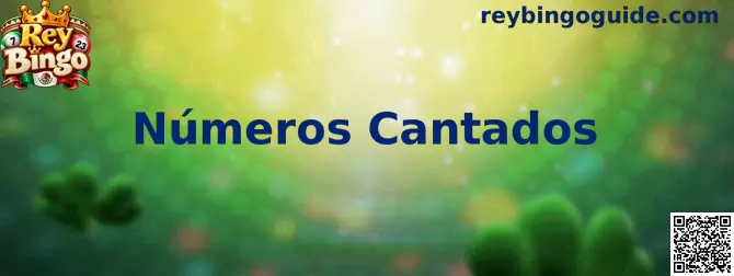 Ejemplo visual de Números Cantados en una interfaz de Rey Bingo